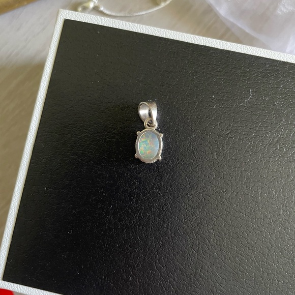 • Dainty Opal Pendant • - Picture 6 of 6